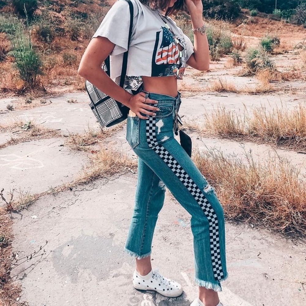 LF Carmar Checkered Emilia Jeans